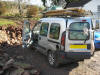 kangoo loaded up with a load on fully